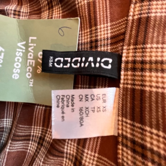 Plaid Brown Women's Dress - Picture 7 of 9